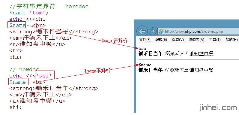 php输出特殊字符