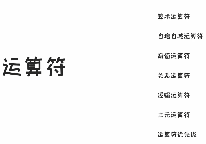 常用的几种运算符